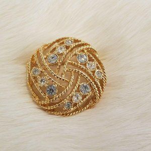 VINtage Wreath Rhinestone Brooch‎ 4531